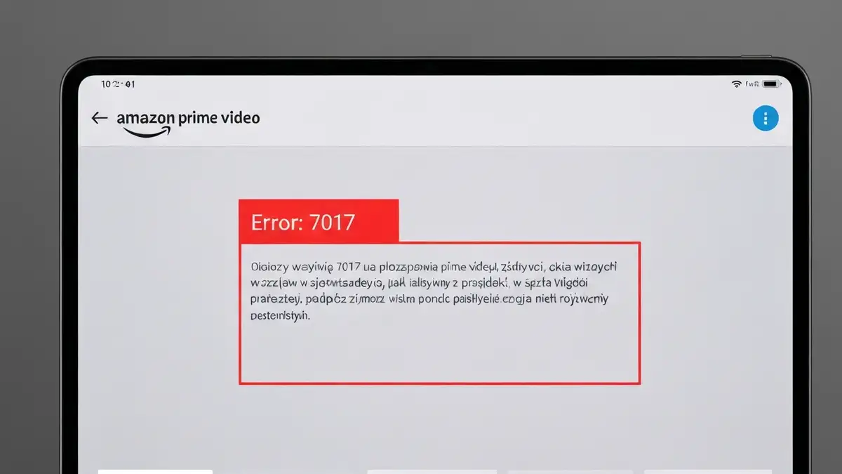 Ekran błędu Amazon Prime Video z komunikatem nie można odtworzyć zawartości