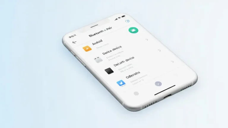 Ekran smartfona z włączonym Bluetooth i listą dostępnych urządzeń do sparowania