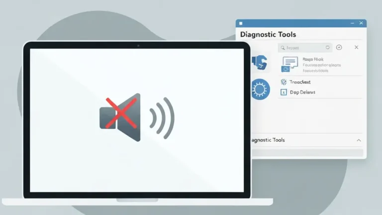 MacBook z ikoną dźwięku i znakiem zapytania - brak audio