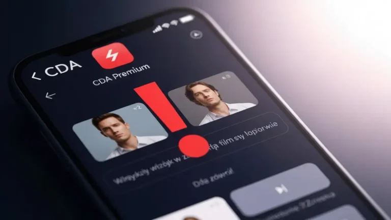Ekran smartfona pokazujący błąd ładowania w aplikacji CDA Premium - film nie ładuje się