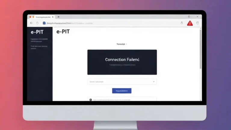 Ekran błędu e-PIT nie otwiera się z komunikatem problemu połączenia internetowego