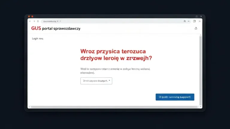 Ekran logowania portalu sprawozdawczego GUS z komunikatem błędu 'dostęp zabroniony'