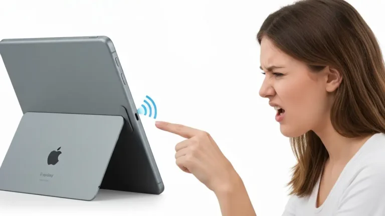 iPad z wyłączonym głośnikiem i przełącznikiem Ciszy - krok diagnostyki problemu