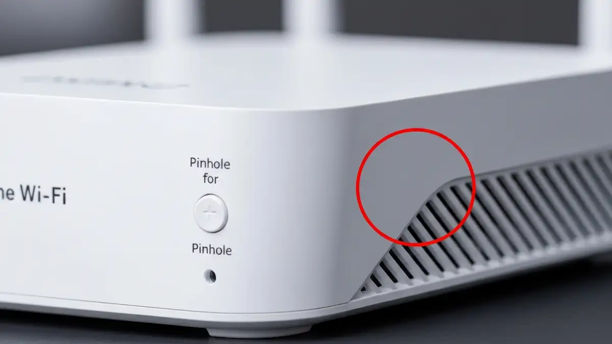 Router z wyróżnionym przyciskiem reset do ustawień fabrycznych