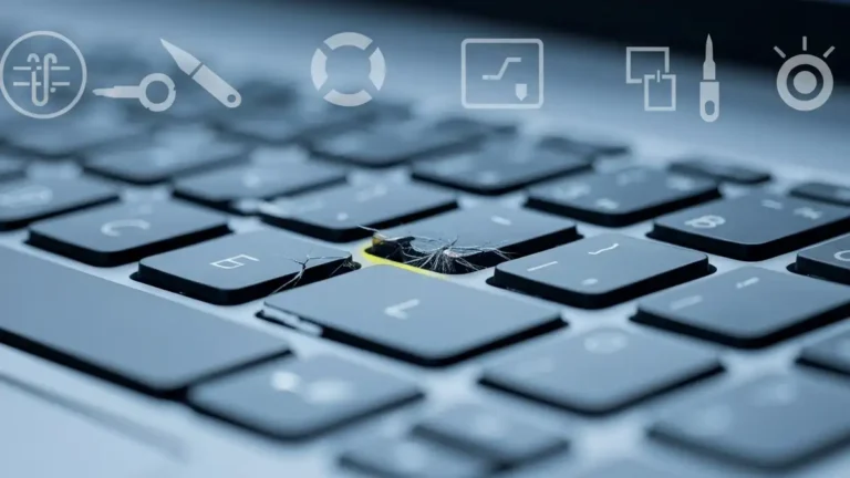Laptop z wyróżnioną klawiaturą nie reagującą na naciśnięcia
