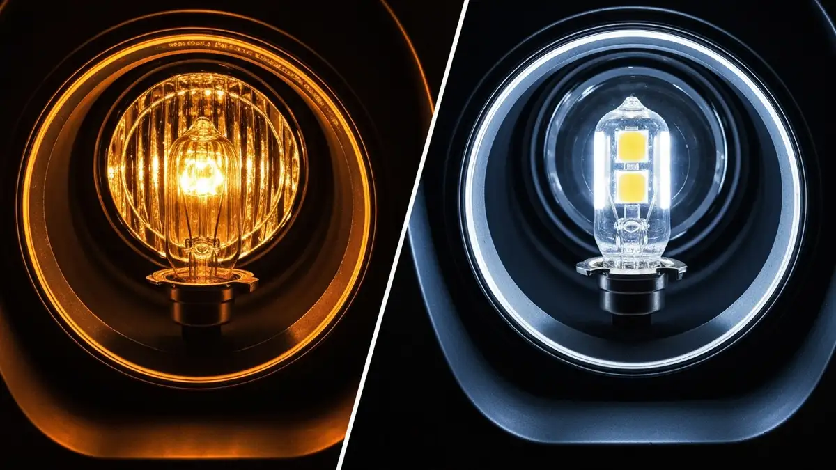 Porównanie halogenowej żarówki i żarówki LED w samochodzie – różnice w budowie i świeceniu