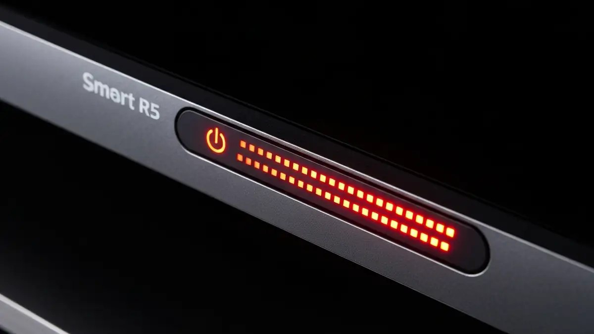 LG Smart TV z migającym przyciskiem zasilania, telewizor na czarno podświetlony, LED blink, diagnostyka webOS