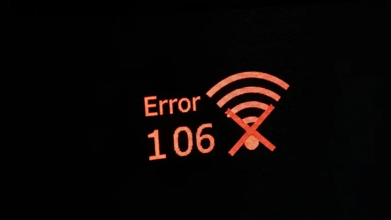 Kod błędu 106 na ekranie telewizora LG - problem z połączeniem WiFi