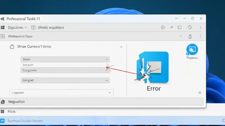 Pasek zadań Windows 11 z ikoną X oznaczającą błąd - ilustracja problemu z taskbarem