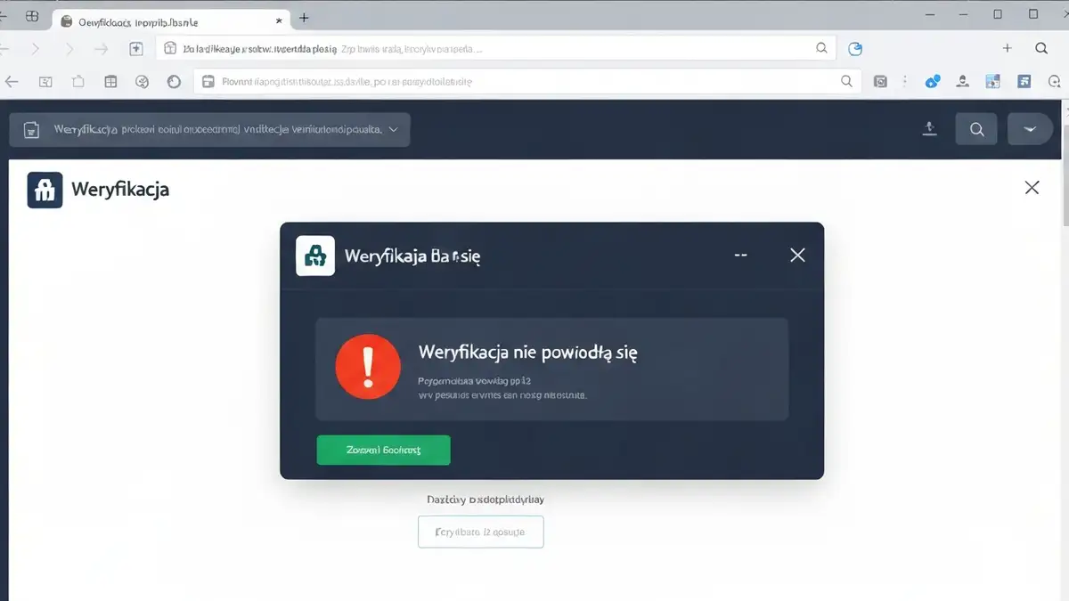 Ekran błędu weryfikacji bankowej w Profilu Zaufanym