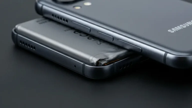 Samsung Galaxy z pęczniętą baterią rozszerzoną w obudowie