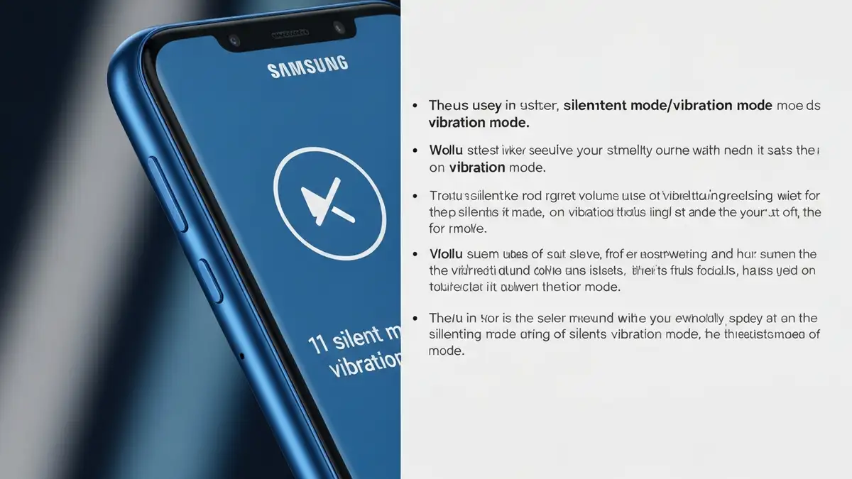 Samsung Galaxy z ikoną ciszy i przyciskami głośności – telefon nie dzwoni