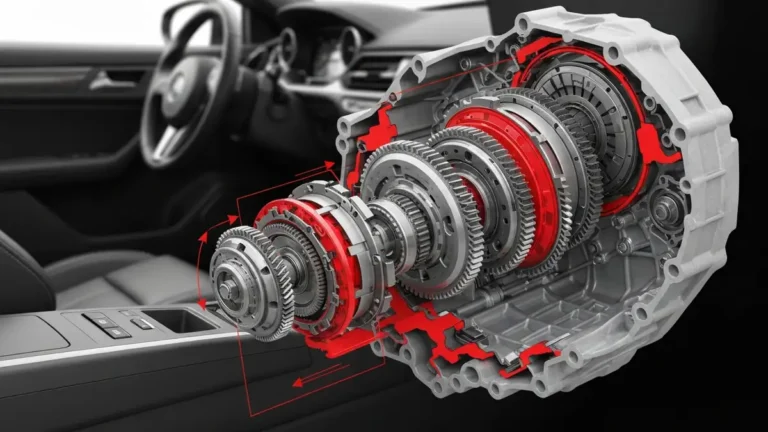 Dymisja przewodu skrzyni DSG z olejem i czujnikami w samochodzie Volkswagen