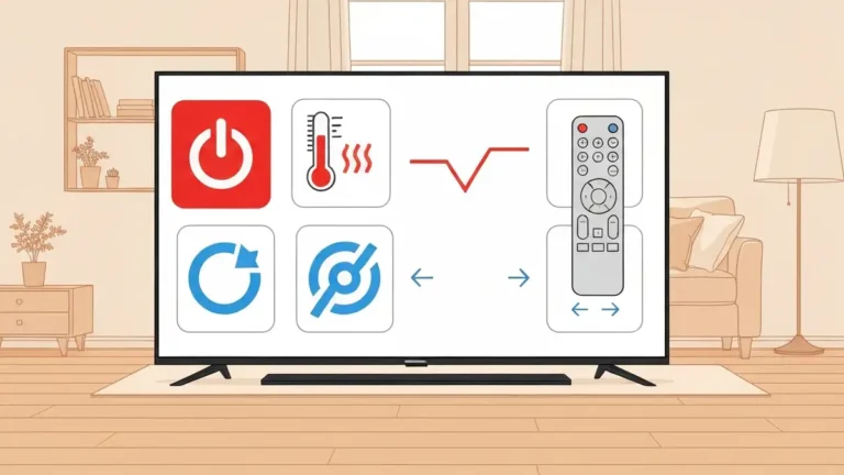Smart TV wyłącza się sam - ilustracja przyczyn i sposobów naprawy