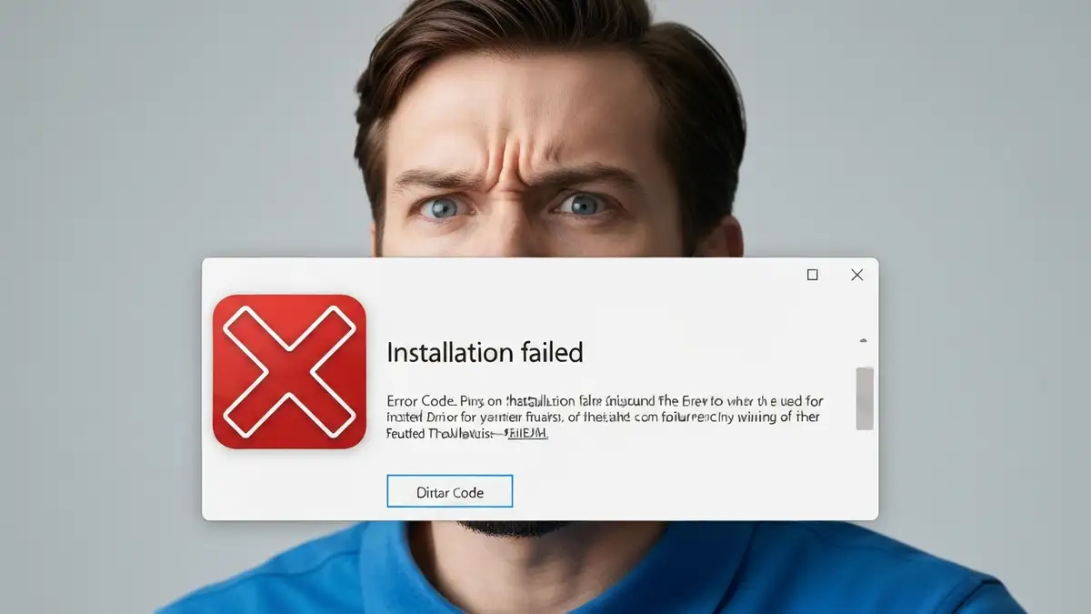 Okno błędu instalacji sterownika drukarki w systemie Windows 11