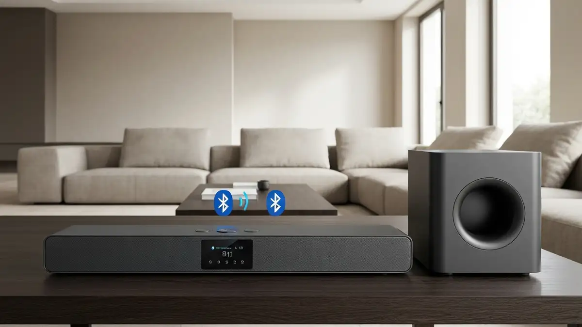 Soundbar z subwooferem bezprzewodowym podczas parowania Bluetooth
