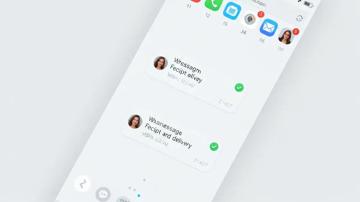 Ekran WhatsAppa pokazujący wiadomość z jednym i dwoma ptaszkami w celu ilustracji statusu dostarczenia