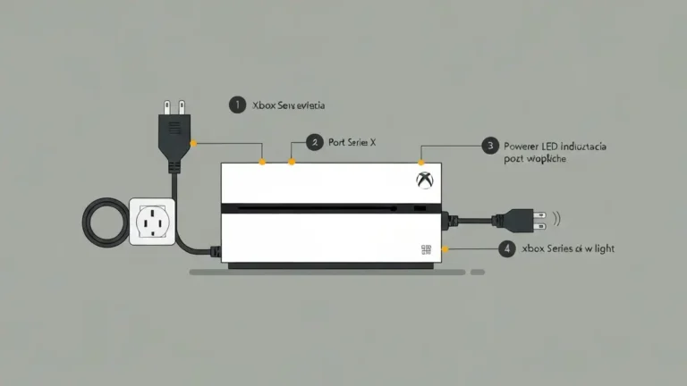 Xbox Series X nie włącza się - kabel zasilający i port zasilania