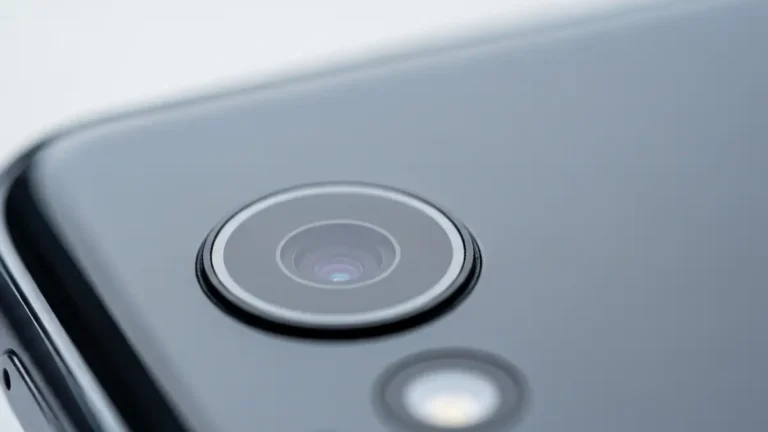 Zbliżenie na aparat Xiaomi z mgłistą soczewką pokazującą problem z ostrością